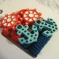 4 Goody Red Blue Small Gentle Fit Terry Soft Elastic Fabric HairBand Ponytailers