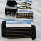 Scunci Value Variety Set 21 Pieces Hair Jaw Snap Clip Bobby Elastics Fabric Band