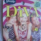 6 Goody Diva Mini Spin Pin Plastic Flower Charm Bun Accent Spiral Hair Accessory