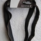 2 Goody Black Brown Brunette Stay Put Slide Proof Secure Fit Hold Head Bands