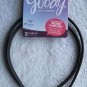 2 Black Goody Ouchless Flex Less Pressure Hard Thin Head Bands Comfort Foam Tips