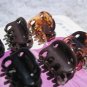 6 Goody Brynn Plastic Claw Clips Black Tort Brown Small Mini Tiny Hair Jaw Holes