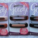 2 Goody Slideproof Plastic Stay Put Secure Fit No Metal Hair Barrettes Silicone