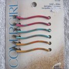 Goody Covergirl Epoxy Metal Wavy Bobby Slide Hair Pins Bobbies Pink Yellow Blue