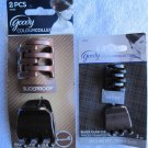 2 Goody Colour Collection Slide Proof Secure Fit Band Plastic Claw Clip Hair Jaw