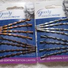 8 Goody Painted Wavy Bobby Slide Hair Pins Bobbies Silver Gray Bronze Brunette