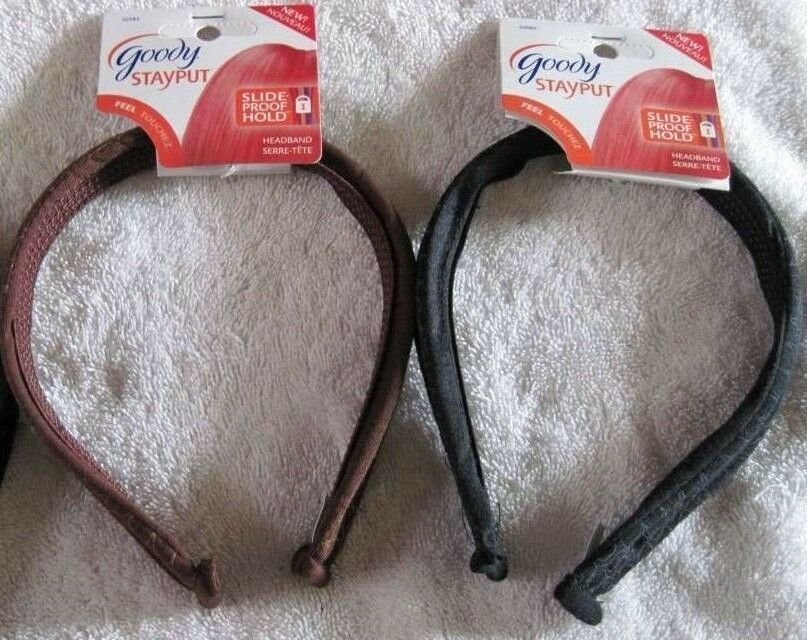 Goody Stay Put Slide Proof Hold Tight Secure Grip Headband Rigid Wire Inner Band