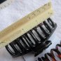 2 Goody Claw Clips Black Amber Tortoiseshell Brown Curved Rounded Hair Jaw Clip