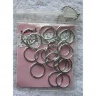 SILVER Scunci 20 PCS Hair Rings Metal Braid Accent Reusable Zipper Storage Pouch
