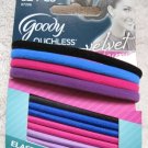 12 Goody Ouchless 4 Velvet Mixed Pack Elastic Hair Band Ponytailers Pink Purple