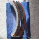 4 Goody 4.5" Plastic Shelli Banana Clips Hair Updo Frosted Black Brown Tortoise