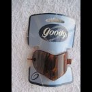 Goody 1999 Plastic Hair Barrette Stick Through Pin Heart Tortoiseshell Brown