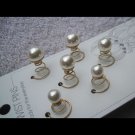 6 Scunci Elite Twist Pins Metal Hair Spin Pin White Pearl Accent End Luxe Beauty