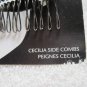 2 Goody Luxe Cecilia Side Combs Fancy Black Rhinestones Swirls Open Teeth Metal