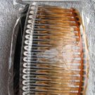 3 Plastic Classic Large 5" Inch Side Hair Comb Fashion Clear Black Amber Brown