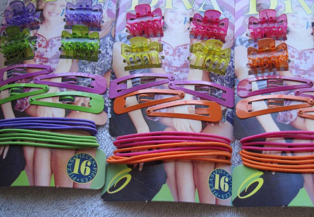 Goody Diva 16 Piece Mega Pack 2001 Inch Wide Plastic Jaw Claw Painted Snap Clips
