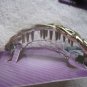 Interlocking Ring Chain Goody Plastic Hair Barrette Metal Back Silver Gold Black