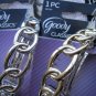 Interlocking Ring Chain Goody Plastic Hair Barrette Metal Back Silver Gold Black