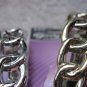 Interlocking Ring Chain Goody Plastic Hair Barrette Metal Back Silver Gold Black