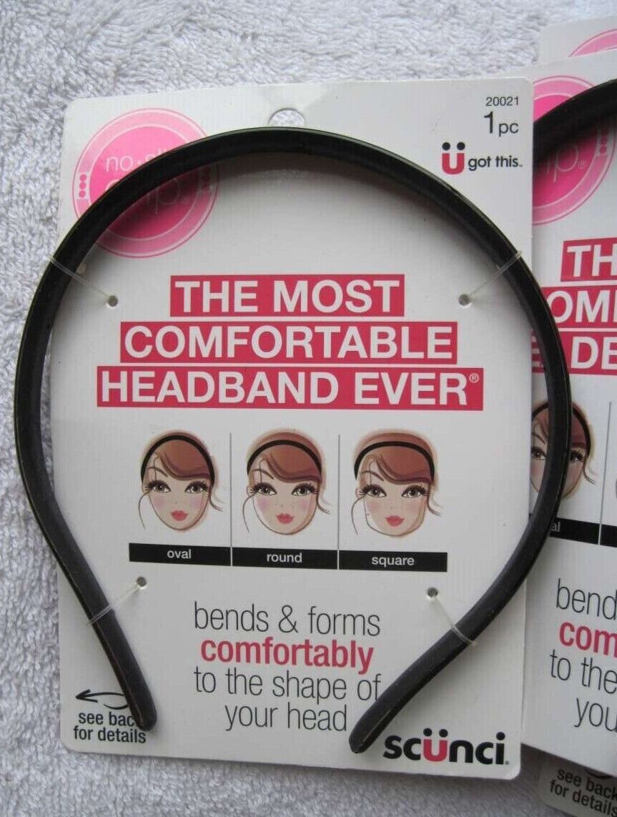 Scunci Thin Flexible Most Comfortable Headband Ever Bend Form Flex Pressure Free
