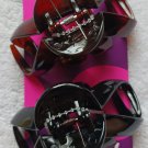 2 Goody Slideproof Large Black Tortoise Spider Octopus Plastic Jaw Claw Clips 3"