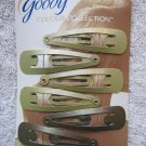 Goody Colour Collection Contour Metal Snap Hair Clips Blonde Brunette Oval Epoxy