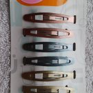 Colorful Set Goody Contour Metal Snap Hair Clips Color Painted Epoxy Slide Proof