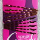 10 Goody Brunette Brown Wavy Bobby Slide Hair Pin Color Colour Collection