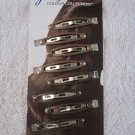 8 Goody Highlights Colour Collection Shiny Gel Epoxy Metal Hair Snap Clips Brown