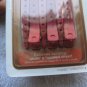 6 Goody Mosaic Plastic No Metal Burn Roller Clips Red 2006 Hair Curl Style Salon