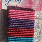 20 Goody Ouchless Stay Put Ponytailer Hair Bands Skinny Bright Color Slide Proof