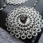 2 Goody Shiny Silver Round Design Diamond Gem Center Metal Bobby Slide Hair Pins