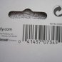 2 Goody Shiny Silver Round Design Diamond Gem Center Metal Bobby Slide Hair Pins