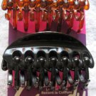 2 Goody Medium Plastic Hair Claw Clips Grip Jaw Styling Fashion Black Tortoise