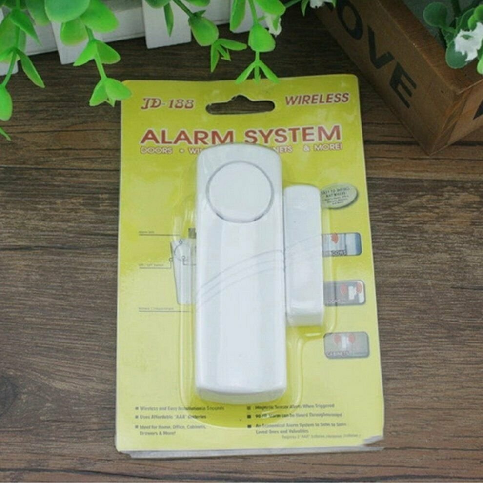 Door and Window Security Alarm Wireless Time Delay Alarm Magnetic Triggered Door Open Chime