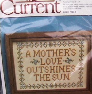 Cross stitch embroidery kit Current Mother's love sampler MIP