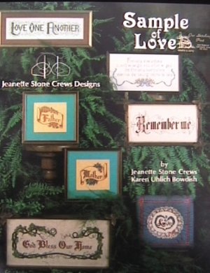 Cross stitch pattern booklet Sample of Love designs