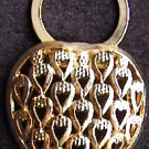 Celebrity gold tone heart shape scarf pin Valentine jewelry