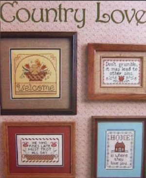 Cross stitch Connection pattern leaflet Country Love 4 patterns
