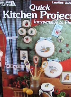 Leisure Arts cross stitch pattern leaflet 49 Quick Kitchen Projects