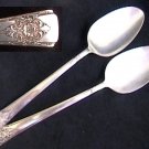 Rogers IS Mountain Rose Silverplate 2 serve spoons 1954