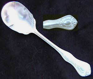 Rogers Nickel silverplate spoon old INS389 scroll design