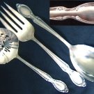 Rogers Precious Mirror silverplate 1959 3 serving pcs IS silver plate