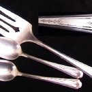 Oneida Elite silverplate flatware 1923 meat fork 2 teaspoons