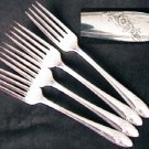 Oneida Queen Bess II silverplate 1946 flatware 4 forks Oneida Queen Bess II silverplate 1946 flatware 4 forks