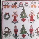 McCall's 5370 Sample of Christmas vintage pattern blue transfers for cross stitch embroidery McCall's 5370 Sample of Christmas vintage pattern blue transfers for cross stitch embroidery