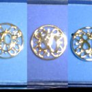 Avon award circle pins 1979 1980 1981 gold tone jewelry President's Club Avon award circle pins 1979 1980 1981 gold tone jewelry President's Club