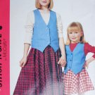 McCall 6644 easy stitch sewing pattern girl skirt vest sz 4 McCall 6644 easy stitch sewing pattern girl skirt vest sz 4