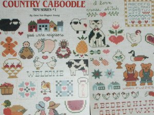 Cross stitch pattern leaflet Country Caboodle mini designs Leisure Arts 371