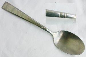 Imperial USA stainless flatware soup spoon IMI 1 flat end
